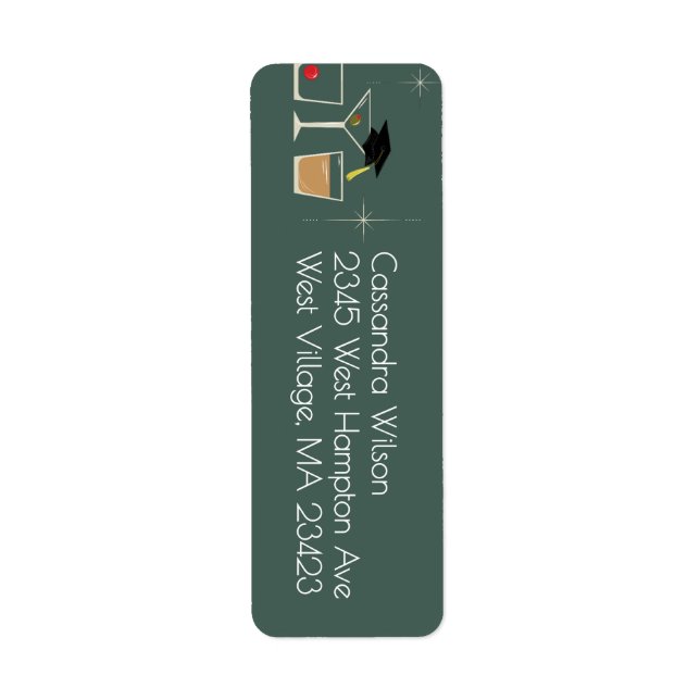 Etiqueta Cap and Cocktail Graduation Party (Frente)