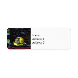 Etiqueta Capacete do Capitão de Fogo Amarelo