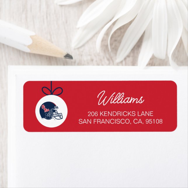 Etiqueta Capacete Ole Miss Futebol | Azul escuro (Insitu)