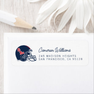 Etiqueta Capacete Ole Miss Futebol Azul escuro