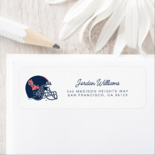 Etiqueta Capacete Ole Miss Futebol   Azul escuro