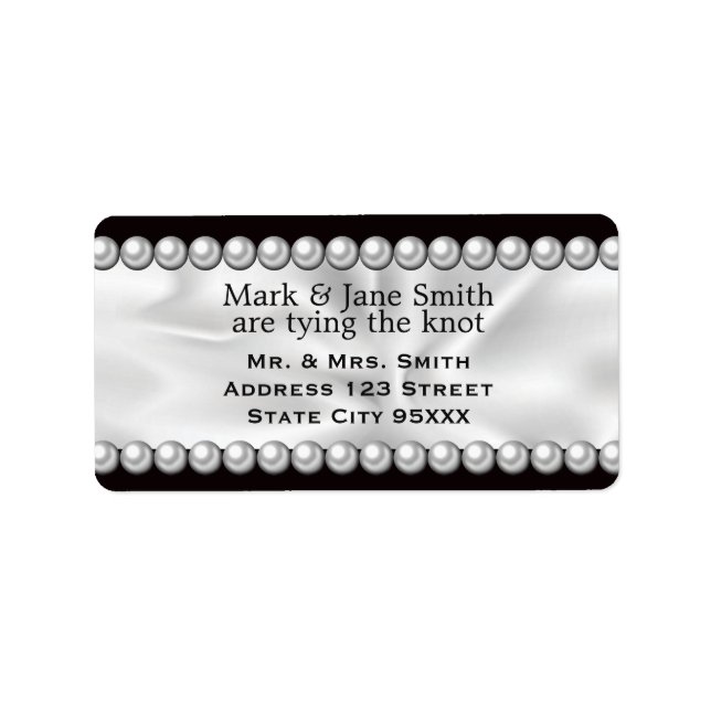 Etiqueta Caparia Clássica com Pérolas (Frente)