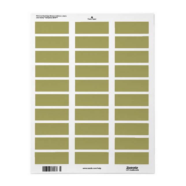 Etiqueta Cáqui (Folha completa)