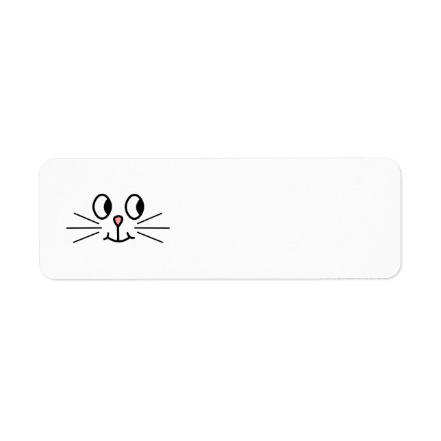 Etiqueta Cara De Gato Bonita. (Frente)