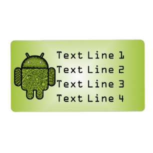 Etiqueta Caráter de porta de bolhas para o robô Android