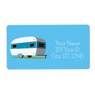 Etiqueta Caravana Camper RV Thunder_Cove