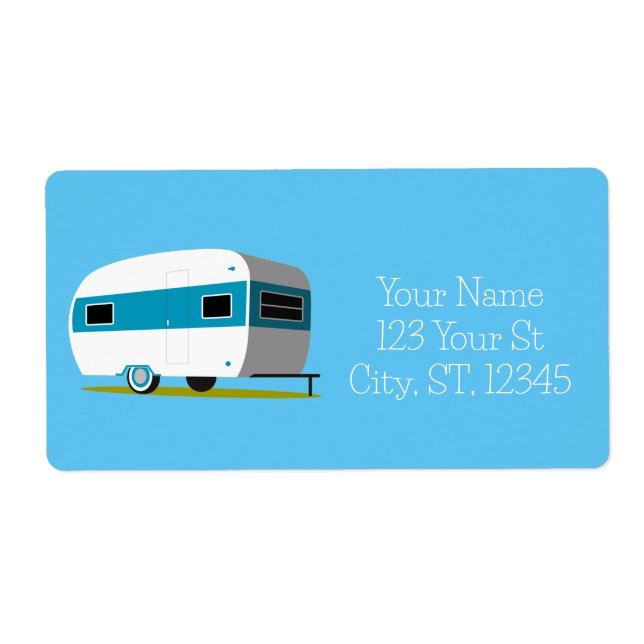 Etiqueta Caravana Camper RV Thunder_Cove (Frente)