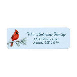 Etiqueta Cardinal Sympathy Holiday Return Address Label
