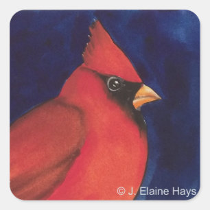Etiqueta cardinal vermelha