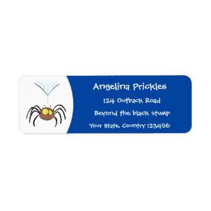 Etiqueta Caricatura engraçada de aranha fofa