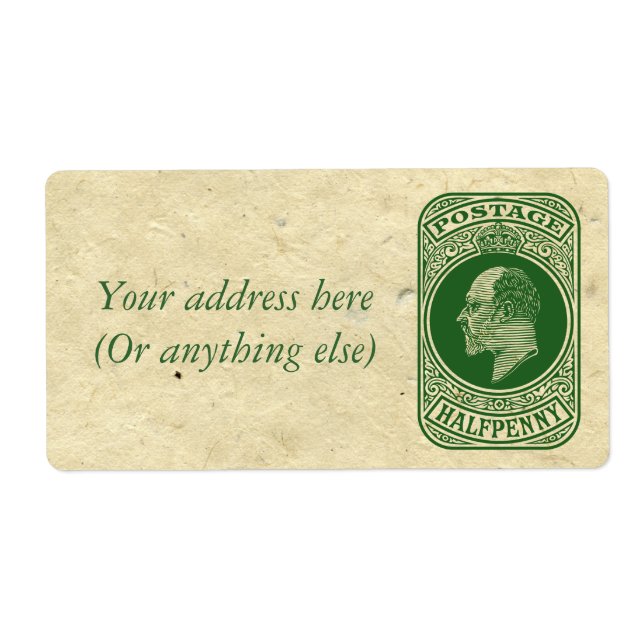 Etiqueta Carimbo de Envelope Pré-pago do Rei Edward VII (Frente)