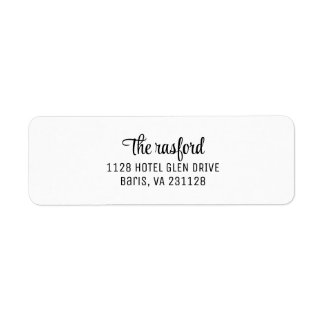 Etiqueta Carimbo na moda Script Return Address Self-Inking