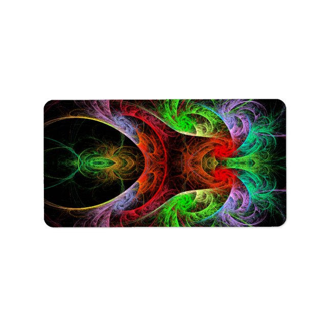 Etiqueta Carnaval Abstrato Art (Frente)