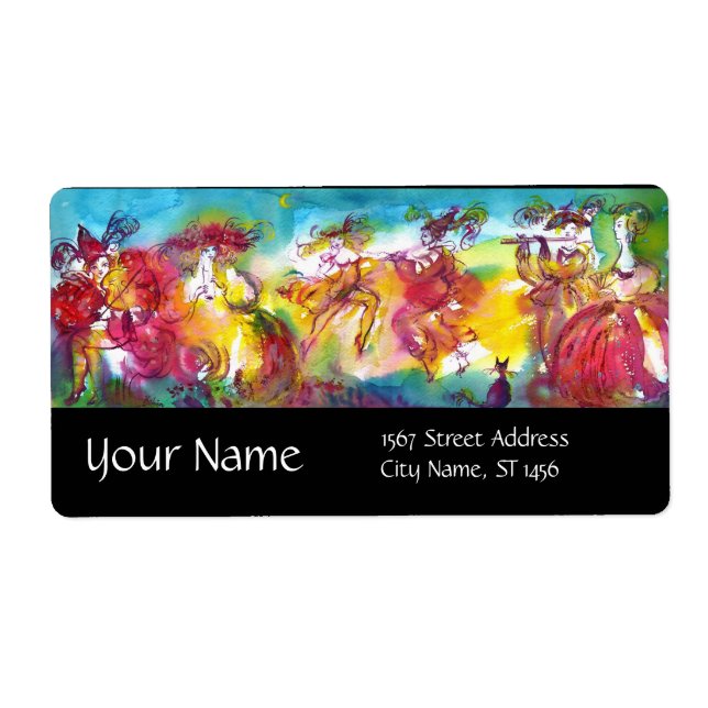 Etiqueta CARNIVAL NIGHT / Mascarada veneziana,Dance Music (Frente)