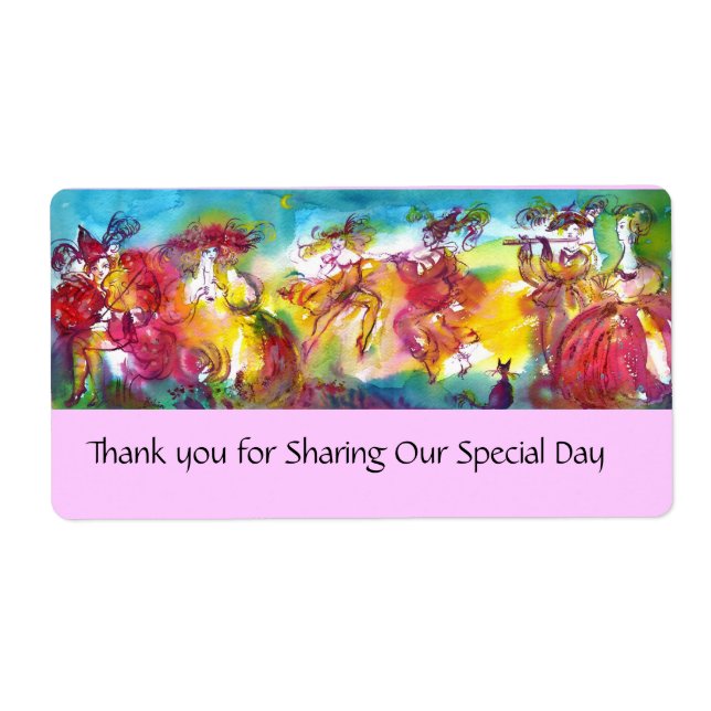 Etiqueta CARNIVAL NIGHT / Mascarada veneziana,Dance Music (Frente)