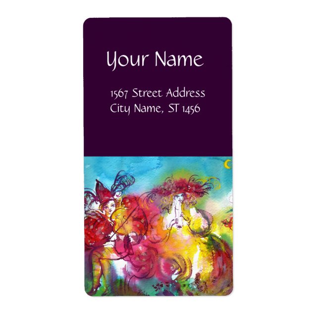 Etiqueta CARNIVAL NIGHT / Mascarada veneziana,Dance Music (Frente)