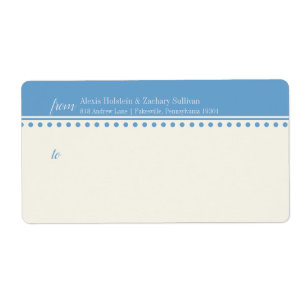 Etiqueta Caroline Mailing Label, Pó Azul