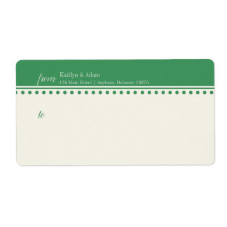 Etiqueta Caroline Mailing Label, Verde
