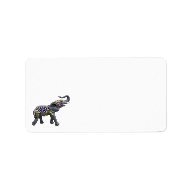 Etiqueta Carousel Animal Elephant Photo Stationery (Frente)