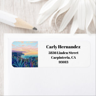 Etiqueta Carpinteria California Ventura Endereço de devoluç
