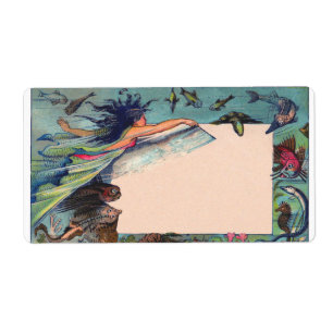 Etiqueta cartão da sereia