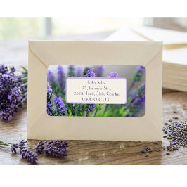 Etiqueta Cartão de Aniversário Personalizado de Lavanda