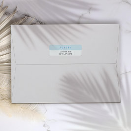 Etiqueta Cartão de visita de dois tons azuis minimalista