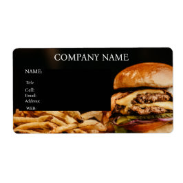 ETIQUETA CARTÃO DE VISITA MODELO BÁSICO HAMBÚRGUERES