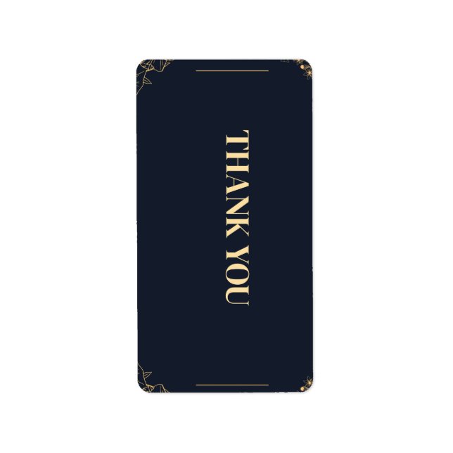 Etiqueta Cartões de Agradecimento  (Frente)