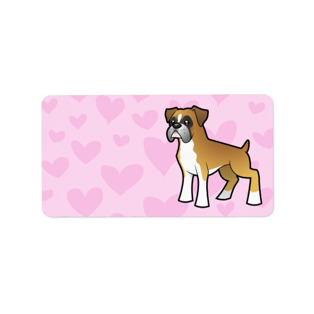 Etiqueta Cartoon Boxer (Frente)