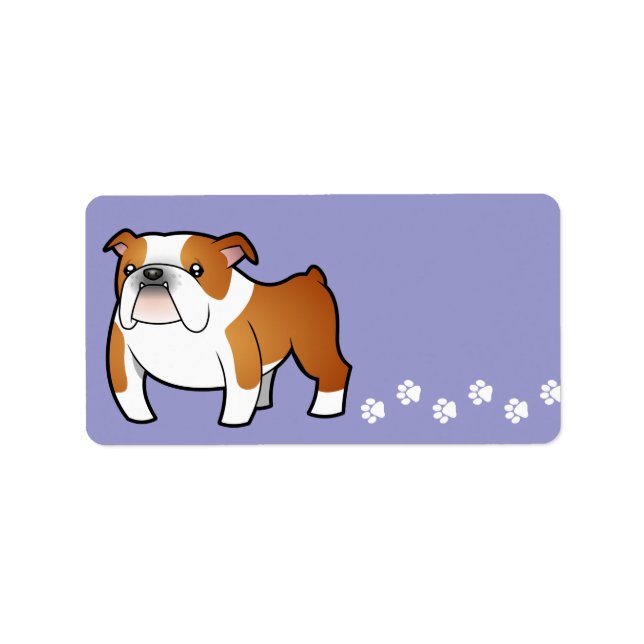 Etiqueta Cartoon Bulldog (Frente)