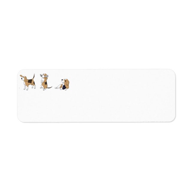 Etiqueta cartoon de treeing walker coonhound 2 (Frente)