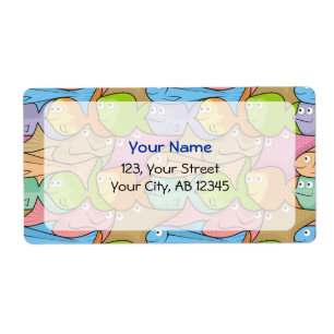 Etiqueta Cartoon Fishes