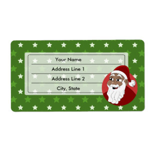 Etiqueta Cartoon Santa Claus