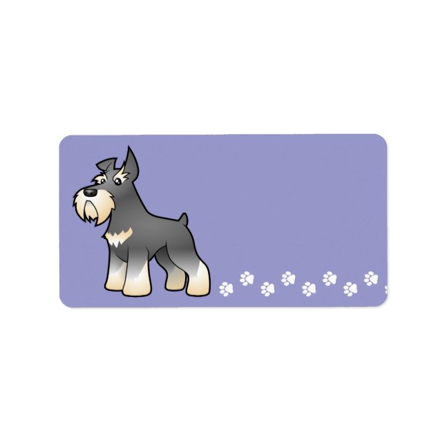 Etiqueta Cartoon Schnauzer (Frente)