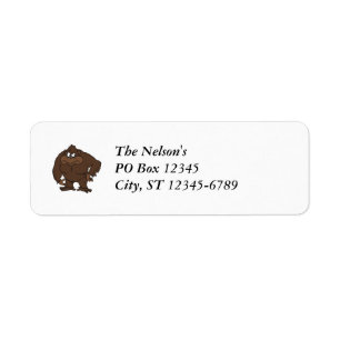 Etiqueta Cartoon Squatch