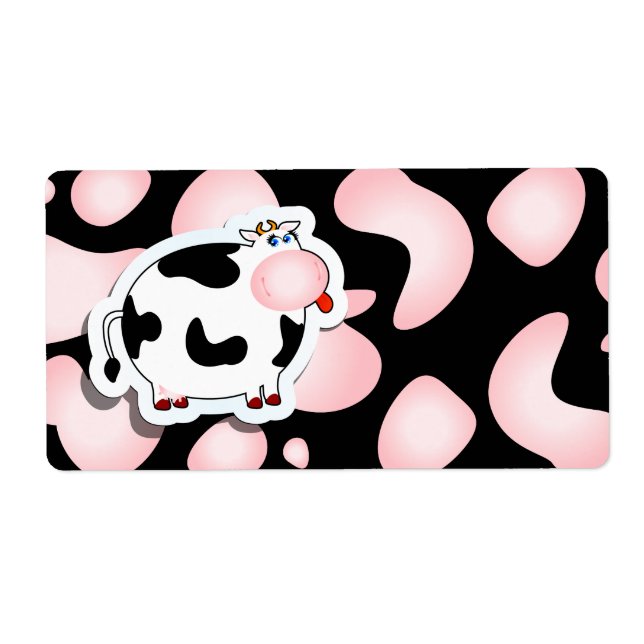 Etiqueta Cartoons de vaca, rótulos (Frente)