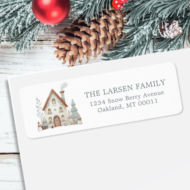 Etiqueta Casa de Natal Whimsic, Algodão de inverno (Criador carregado)