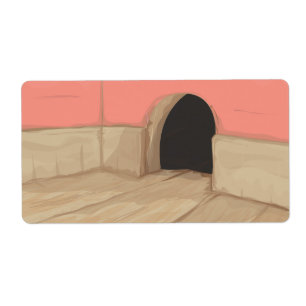 Etiqueta Casa do rato dos desenhos animados