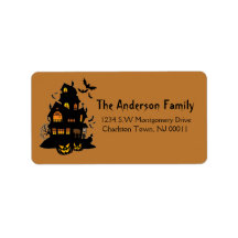 Casa e morcegos de Dia das Bruxas Brancas