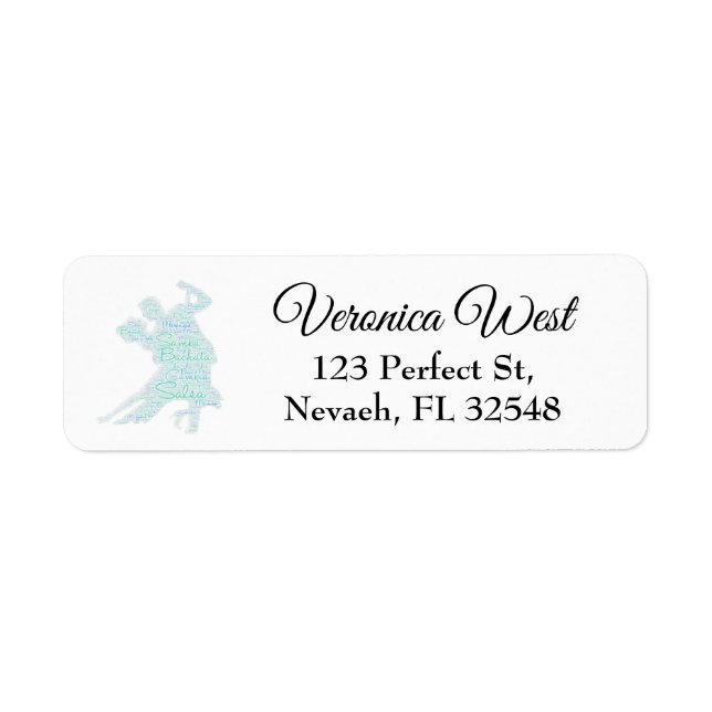 Etiqueta Casal de Arte Bachata Salsa (Frente)