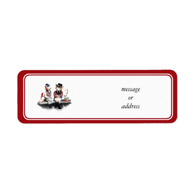 Etiqueta Casal Foxy (Adicionar Texto) (Frente)