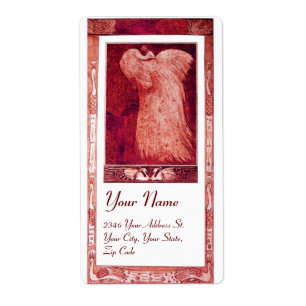 Etiqueta CASAMENTO AMOR PAZ, vermelho e branco