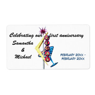 Etiqueta Casamento Aniversário de Las Vegas