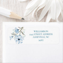 Etiqueta Casamento Azul Empoeirado Chic Moderno e Elegante