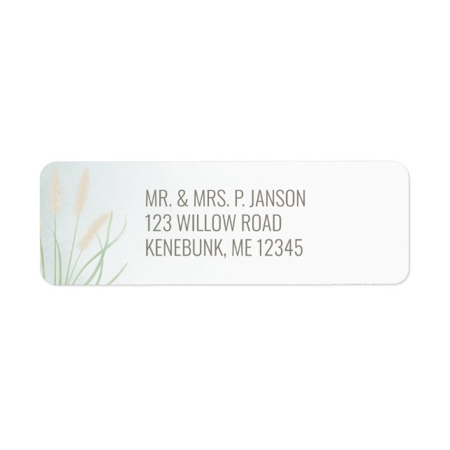 Etiqueta Casamento Botânico Costeiro (Frente)