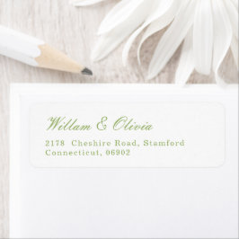 Etiqueta Casamento Branco e Verde
