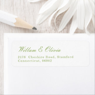 Etiqueta Casamento Branco e Verde