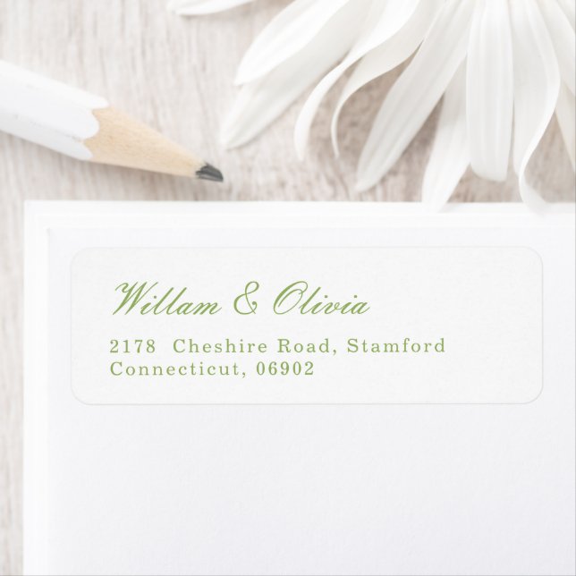 Etiqueta Casamento Branco e Verde (Insitu)
