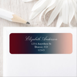 Etiqueta Casamento Burgundy do Marinho Blush Ombre